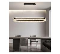 LIUNJHUY Style Italien Luxe Long Restaurant Pendentif lumière Concepteur Cuisine île LED Lustre Minimaliste Ovale Table à Manger Lampes Interesting
