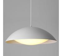 LIUNJHUY Suspension LED contemporaine avec Hauteur réglable, plafonnier Industriel en métal brossé, Lampes suspendues pour îlot de Cuisine, Salle à Manger et Salon, Blanc 42" Interesting