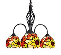 LIUNJHUY Suspension Pastorale Tournesol Salle à Manger Lampes suspendues Vintage Chambre Petit Salon Lampe Suspendue puissamment Interesting