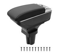 LiuROSE Centrales Consoles Main Accoudoir De Voiture pour Peugeot 108,Coussin D'accoudoir Anti-Rayures Aménagements Intérieurs,E-Rear Storage Space-Black Line