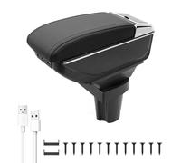 LiuROSE Centrales Consoles Main Accoudoir De Voiture pour Peugeot 108,Coussin D'accoudoir Anti-Rayures Aménagements Intérieurs,C-7 USB Ports-Black Line