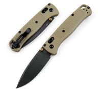 LIUS GROUP Couteau de Poche Léger Pliant S30 V en Acier - Extérieur, Survie EDC, Chasse Portable - Petit à Une Main, Universel - Chameau