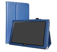LiuShan Acer Iconia One 10 B3-A40 Coque, Slim PU Cuir Etui et Pliable Stand Folio Housse Coque Couverture pour 10.1" Acer Iconia One 10 B3-A40 Android Tablet,Bleu