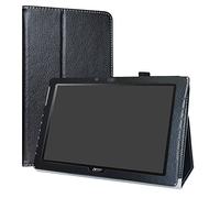 LiuShan Acer Iconia One 10 B3-A40 Coque, Slim PU Cuir Etui et Pliable Stand Folio Housse Coque Couverture pour 10.1" Acer Iconia One 10 B3-A40 Android Tablet,Noir