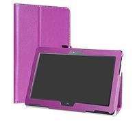 LiuShan BQ Aquaris M10 Coque, Slim PU Cuir Etui et Pliable Stand Folio Housse Coque Couverture pour 10.1" BQ Aquaris M10 Android Tablet,Violet