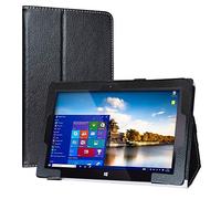 LiuShan Compatible avec FWIN232 Plus S1 Coque,PU Cuir Etui et Pliable Stand Folio Housse Coque Couverture pour Fusion5 FWIN232 Plus S1 /FWIN232 Plus N4120 10-inch Tablet(Not Fit Pro N4120),Noir