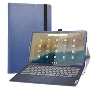 LiuShan Compatible avec Lenovo Ideapad Duet 5 Tablette Coque,Slim PU Cuir Etui et Pliable Stand Folio Coque Couverture pour 13.3" Lenovo IdeaPad Duet 5 Chromebook Tablette 2 en 1,Bleu