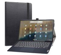 LiuShan Compatible avec Lenovo Ideapad Duet 5 Tablette Coque,Slim PU Cuir Etui et Pliable Stand Folio Coque Couverture pour 13.3" Lenovo IdeaPad Duet 5 Chromebook Tablette 2 en 1,Noir