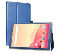 LiuShan Compatible avec Vankyo S20 / Yuntab D107 Coque,Slim PU Cuir Etui et Pliable Stand Folio Coque Couverture pour 10.1" Vankyo MatrixPad S20 / Yuntab D107 10 inch(Not Fit Vankyo S30),Bleu