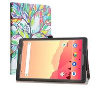 LiuShan Compatible avec Vankyo S20 / Yuntab D107 Coque,Slim PU Cuir Etui et Pliable Stand Folio Coque Couverture pour 10.1" Vankyo MatrixPad S20 / Yuntab D107 10 inch Tablet,Love Tree