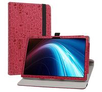 LiuShan Coque pour TECLAST M40 Rotary Coque,360°Rotation Rotatif étui avec Rabat Stand Support Coque pour 10.1" TECLAST P20HD / Winnovo P20 / Dragon Touch Notepad 102 /Blackview Tab 8/Tab 8E,Magenta