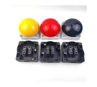 LIUSHENGJIE Lot de 20 interrupteurs à pied étanches à grande tête de champignon - Réinitialisation automatique d'urgence et interrupteur autobloquant pour usage industriel (rouge, 5 PCS_3NO)