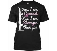 LIUSSUIL Gymnast Gift Trend - Yes,i Am A Yes, I Stronger Than Hi vis t Shirt Manches Courtes(Medium)