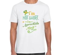 LIUSSUIL HAODI I'm Not Short I'm Leprechaun Sized - MensWhite Yellow Black Red Mens Women T Shirt 100% Cotton - St Patricks Day Irish Gift74218 Manches Courtes(Medium)