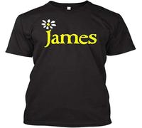LIUSSUIL Men's James Band Logo T-Shirt Unisex Indie Music UK British Sit Down Madchester Black Manches Courtes(Large)