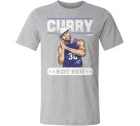 LIUSSUIL Steph Curry Shirt - Steph Curry Golden State Night Night WHT Manches Courtes(X-Large)