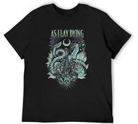LIUSSUIL T Shirtas I Lay Dying Cobra Men's Short Sleeve T Shirts Black Manches Courtes(Medium)