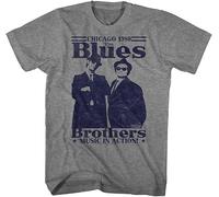LIUSSUIL The Blues Brothers 80s Movies The Blues Brothers Chicago 1980 Adult Short Sleeve T-Shirts Manches Courtes(X-Large)