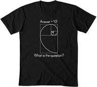 LIUSSUIL Wig P.Art Geek Fibonacci Hitchhiker Mens T Shirt Mens T Shirt Hitchhikers Guide to The Galaxy Fibonacci Sequence Golden Ratio Fibonacci Black Manches Courtes(XX-Large)