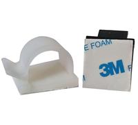 LIUW-Lot De 20 Supports De Câbles, 16 Mm, Blancs, Autocollants 3M, Clips De Gestion Des Câbles, Gestion Des Câbles, Câble De Charge Usb, Serre-Câbles, Câble D'Alimentation, Câble Audio Pour Voiture