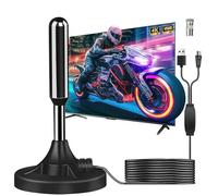 Liuwei Antenne TV Intérieure Puissante, Nouveau pour 2025, Portative, Câble Coaxial de 5M, Réception Longue Distance à 360 Degrés