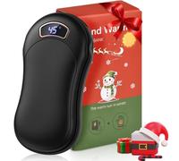 LIUWID Chauffe Main Rechargeable 10000mAh Chaufferette Main Électrique Portable, Power Bank USB-C 2 in 1 Hand Warmer Reutilisable Température 40~60 ℃ Pendant 15 Heures pour Extérieur, Cadeau Hiver