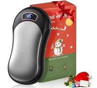LIUWID Chauffe Main Rechargeable 10000mAh Chaufferette Main Électrique Portable, Power Bank USB-C 2 in 1 Hand Warmer Reutilisable Température 40~60 ℃ Pendant 15 Heures pour Extérieur, Cadeau Hiver