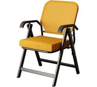 LIUWOPA Chaise de Bureau Pliable, Ergonomique, en Maille, avec Dossier à Ressort et accoudoirs, idéale pour Les réunions, conférences, réceptions et salles de Formation (Orange)