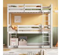 LIUWOPA Escabeau double en métal pour lit superposé 124,5 cm/132,1 cm/134,6 cm/137,2 cm/137,2 cm/139,7 cm/142,2 cm/144,8 cm Échelle d'escalade murale pour maison, chambre à coucher, dortoir