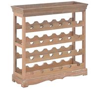 LIUWOPA Petite armoire à vin autoportante et étagère de rangement, en MDF noir et marron, pour 24 bouteilles avec plateau supérieur, présentoir de comptoir de 70 x 22 x 70 cm pour cuisine, bar, salle