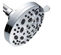 LIUWOPA Pommeau de Douche Fixe Haute Pression à Effet Pluie, 8 réglages, avec rotule pivotante en métal réglable - Une expérience de Douche relaxante, même à Faible débit et Pression d'eau