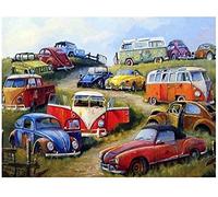 LIUWW Home Decor-Camion Van Pick-up Voiture Classique- Peinture numérique pour Adultes Débutant DIY Peinture à l'huile numérique Comprenant Une Toile au Pinceau et de la Peinture Acrylique