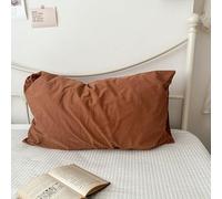 LIUXIN 1 Pcs Taie d'oreiller rectangulaire en Pur Coton Floral pour Une Personne, Style Campagne Vintage, Fermeture à enveloppe, Douce et Confortable