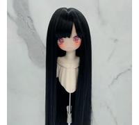 LIUXIN 1Pcs 1/3 & 1/4 & 1/6 Perruque de poupée Bjd avec Frange Perruque Longue et Droite Accessoires de Maquillage pour Filles