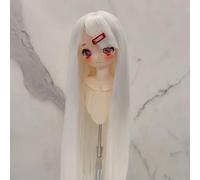 LIUXIN 1Pcs 1/3 & 1/4 & 1/6 Perruque de poupée Bjd avec Frange Perruque Longue et Droite Accessoires de Maquillage pour Filles