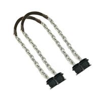 LIUXIN 1PCS 80cm Poignée Plate en Cuir PU Poignées en Aluminium argenté Superfiber pour Accessoires de Sac à Main Obag O Bag