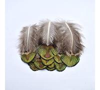 LIUXIN 20/50 pièces Plumes de Paon en Or Naturel Petits artisanats Bricolage Plume Blanc Plumes de Faisan d'autruche décoration de fête de Mariage Plumas
