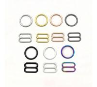 LIUXIN 20 Ensembles/lot (40 pièces) Anneaux et curseurs de Soutien-Gorge Boucles de réglage de Sangle 6 Accessoires de réglage de sous-vêtements de Couleur