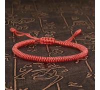 LIUXIN Bracelet Porte-Bonheur tressé Fait Main, réglable, nœud King Kong, Fil Rouge, Breloques pour Femmes, Hommes, Couples Amoureux