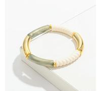 LIUXIN Bracelets bohèmes en Fil Acrylique pour Femmes, en résine, empilables, Tubes Fins, Perles Extensibles, Bijoux