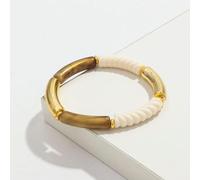 LIUXIN Bracelets bohèmes en Fil Acrylique pour Femmes, en résine, empilables, Tubes Fins, Perles Extensibles, Bijoux
