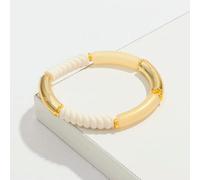 LIUXIN Bracelets bohèmes en Fil Acrylique pour Femmes, en résine, empilables, Tubes Fins, Perles Extensibles, Bijoux