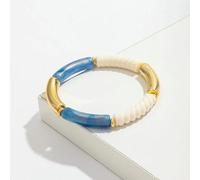 LIUXIN Bracelets bohèmes en Fil Acrylique pour Femmes, en résine, empilables, Tubes Fins, Perles Extensibles, Bijoux