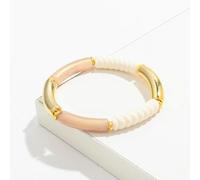 LIUXIN Bracelets bohèmes en Fil Acrylique pour Femmes, en résine, empilables, Tubes Fins, Perles Extensibles, Bijoux