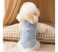 LIUXIN Gilet rembourré pour Chien, vêtements d'hiver pour Petit Chien, Manteau Chaud en Coton, Veste sans Manches avec Boucle de Traction