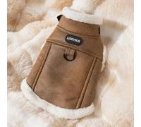 LIUXIN Gilet rembourré pour Chien, vêtements d'hiver pour Petit Chien, Manteau Chaud en Coton, Veste sans Manches avec Boucle de Traction