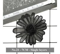 LIUXIN Lot de 10 Patchs de Fleurs en Dentelle à Coudre, en Organza Noir, en Forme de Papillon, pour Robe, vêtements, décoration DIY