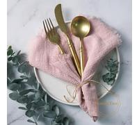 LIUXIN Lot de 20 Serviettes de Table en Gaze de Coton 30 x 30 cm, Style rétro Rustique, pour Cuisine, Mariage, dîner, Noël, décoration de Table