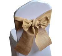 LIUXIN Lot de 50 nœuds de Chaise en Toile de Jute Vintage, Rustique, en Jute, pour Mariage, événement, fête