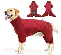LIUXIN Manteau intégral pour Chien, col roulé, Coupe-Vent, idéal pour l'hiver avec Ouverture pour Laisse, pour Chiens de Grande, Moyenne et Petite Taille. Combinaison de Neige à Quatre Pattes.